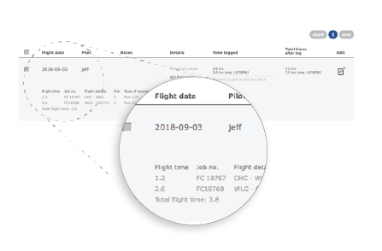 View customised flight notes